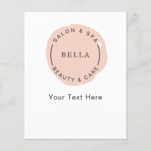 Minimal Modern Blush Salon and Spa Business Flyers