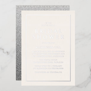 Minimal Modern Bridal Shower Silver