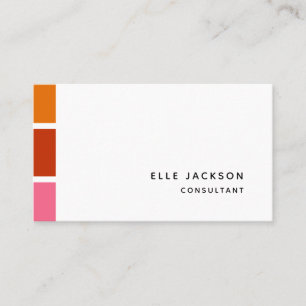 Minimal Modern Bright Customize Color Swatch Business Card