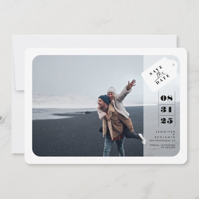 Minimal Modern Casual Save the Date Photo (Front)