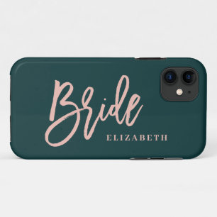 Minimal modern cleanline script text bride wedding iPhone 11 case