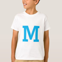 Minimal Modern Custom Blue Initial Letter