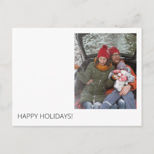 Minimal Modern Custom Holiday Greeting Postcard