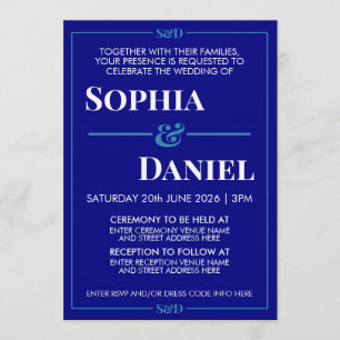 Minimal Modern Editable Wedding Invitation