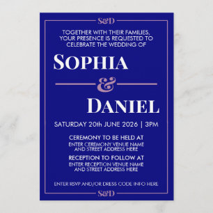 Minimal Modern Editable Wedding Invitation