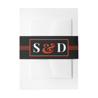 Minimal Modern Editable Wedding Invitation Belly Band