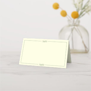 Minimal Modern Editable Wedding Place Card