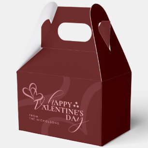 Minimal Modern Elegant Typography Valentine's Day Favor Box