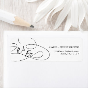 Minimal Modern Fancy Script "We Do" Wedding