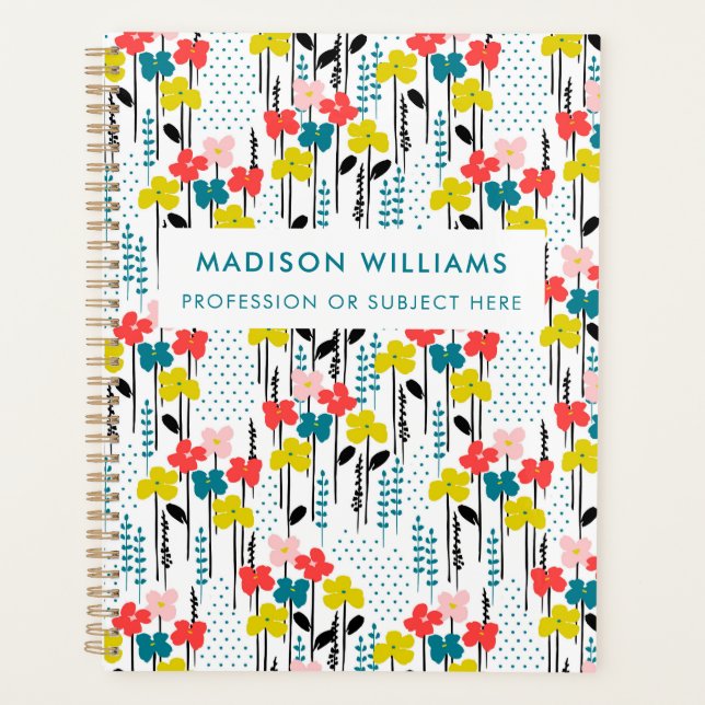 Minimal Modern Flowers Planner (Front)