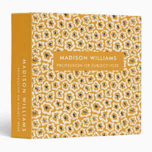Minimal Modern Flowers Professional 3 Ring Binder