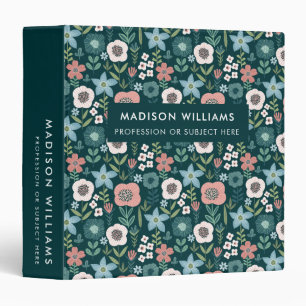 Minimal Modern Flowers Professional 3 Ring Binder