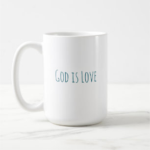 Minimal Modern God Is Love Coffee Mug