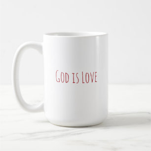 Minimal Modern God Is Love Coffee Mug