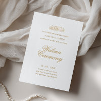 Minimal Modern Gold Reception Walima Ceremony