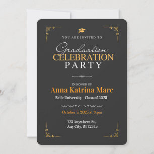  Minimal & Modern "Grad in Style Invitation
