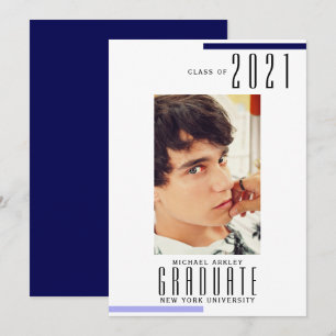 Minimal Modern Graduate Photo Graduation Announcement