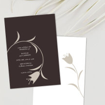 Minimal Modern Greige & Espresso Floral Wedding