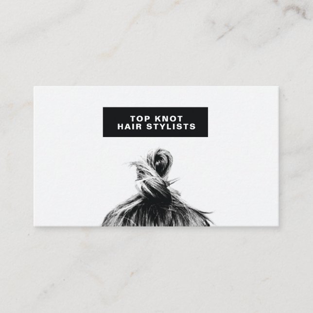 Minimal modern hair stylist business card (Front)