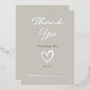 Minimal Modern Heart and Script Thank You