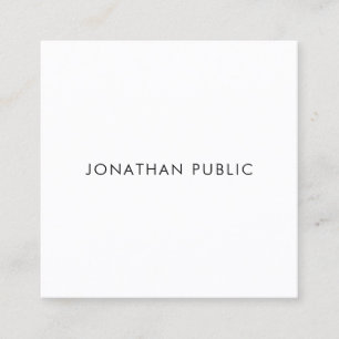 Minimal Modern Luxury Simple Template Professional Square Business Card