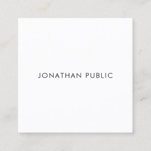 Minimal Modern Luxury Simple Template Professional Square Business Card