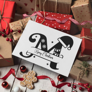 Minimal Modern Merry Christmas Postcard