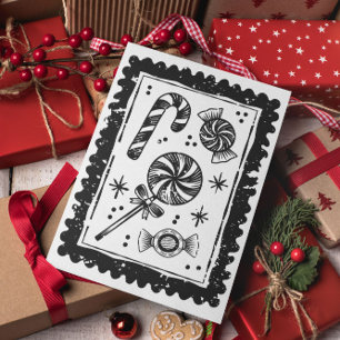 Minimal Modern Merry Christmas Postcard