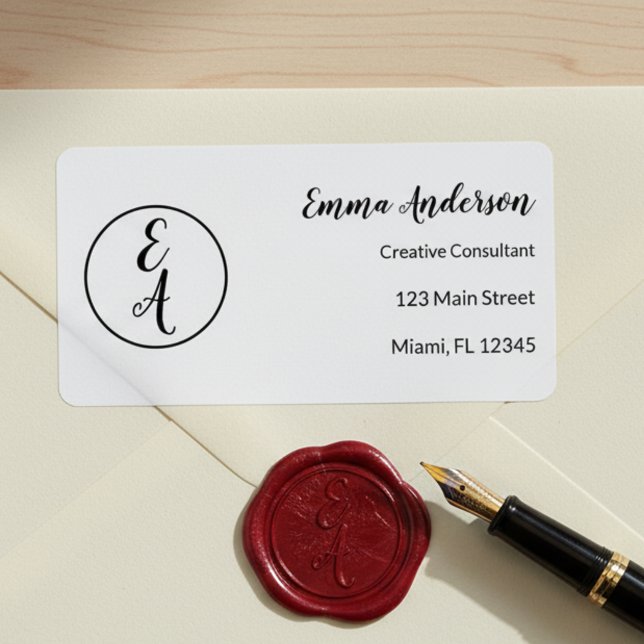 Minimal Modern Monogram Label (Creator Uploaded)