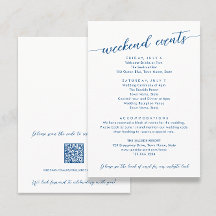 Minimal Modern Navy Blue Hotel and Weekend Events