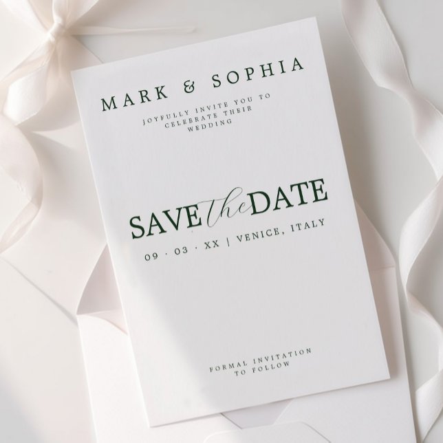 Minimal Modern Old Money Save the Date (Creator Uploaded)