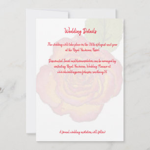 Minimal Modern Peace Rose Save the Date Wedding  Invitation