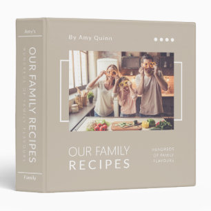 Minimal Modern Personalize Photo & White Texts Binder