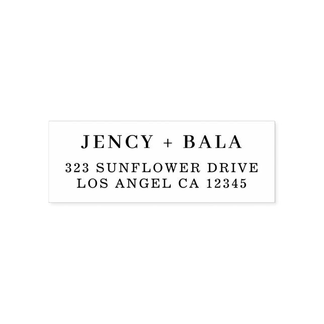 Minimal Modern | Personalized Couple Return  Self-inking Stamp (Design)