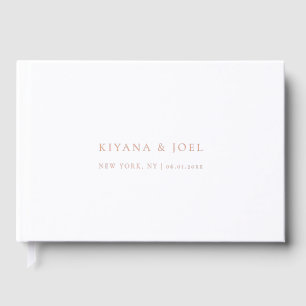 Minimal Modern Personalized Wedding Guest Book