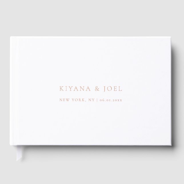 Minimal Modern Personalized Wedding Guest Book (Front)
