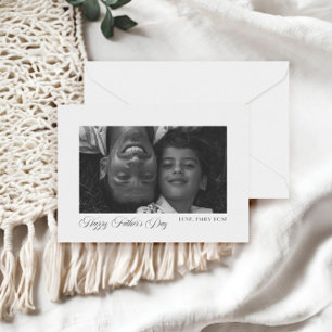 Minimal Modern Photo Bible Verse Father's Day Card