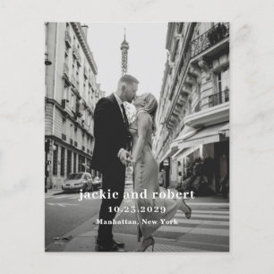 Minimal Modern Photo Budget Wedding Program