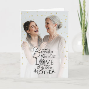 Minimal Modern Photo Modern Birthday Mother Card