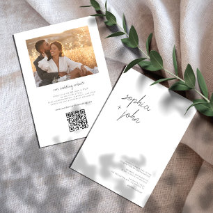 Minimal Modern Photo Wedding All in One Invitation