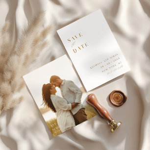 Minimal Modern Photo Wedding Save The Date