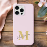 Minimal Modern Pink Initial Monogram iPhone 13 Case<br><div class="desc">Pink Minimal Modern Initial Monogram Phone Case. Create your own personalized iPhone Case with custom initial name.</div>