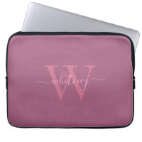 Minimal Modern Pink Monogram Name & Initial
