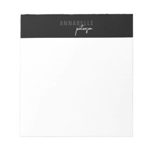 Minimal Modern Professional Black Simple Notepad