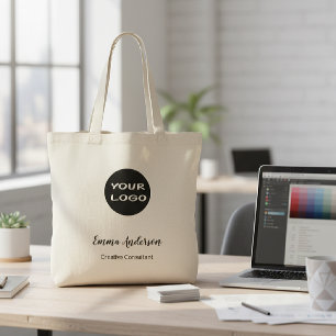 Minimal Modern Professional Your Logo Tote Bag