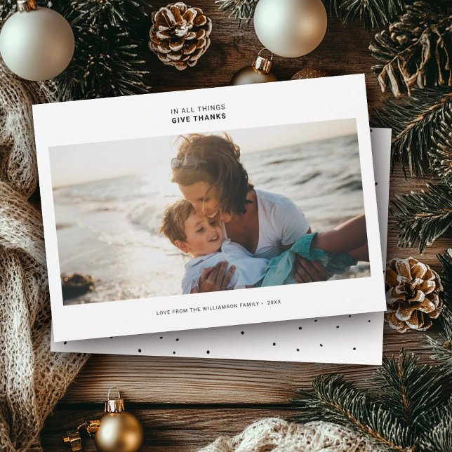 Minimal Modern Quote | Simple Trendy Photo Holiday Card (Creator Uploaded)