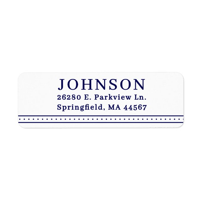 Minimal Modern Return Address Labels (Front)