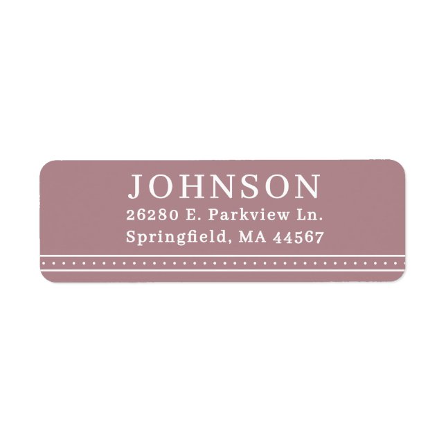 Minimal Modern Return Address Labels (Front)