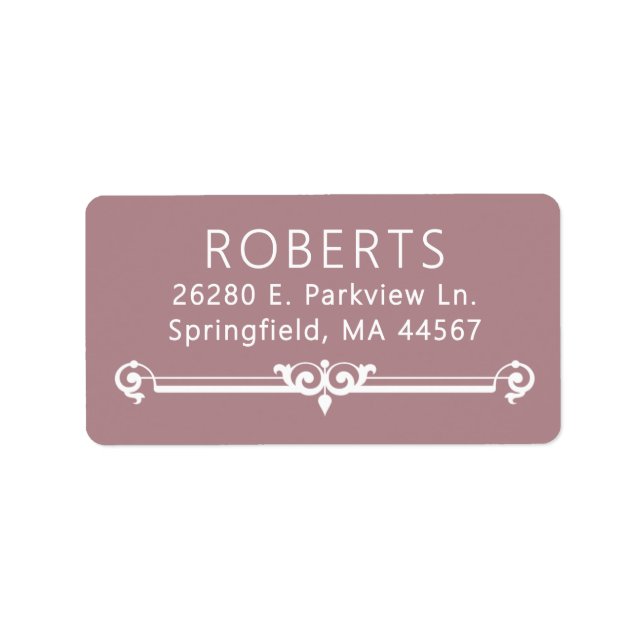 Minimal Modern Return Address Labels (Front)