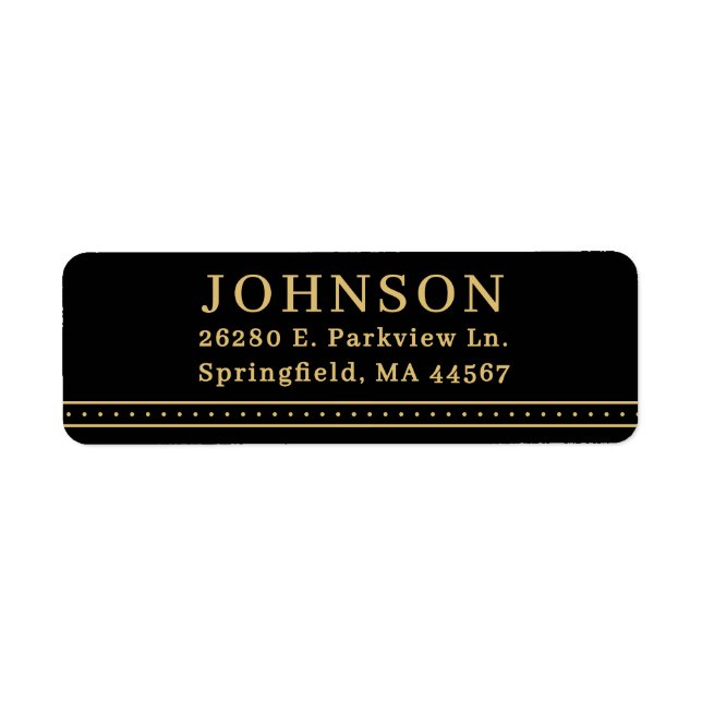 Minimal Modern Return Address Labels (Front)
